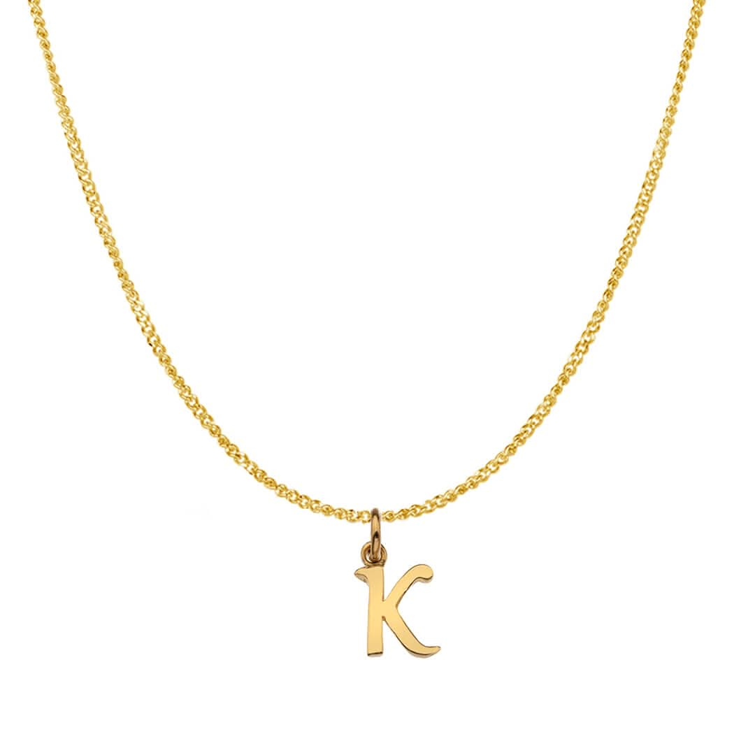 Gold Initial Necklace - A to Z