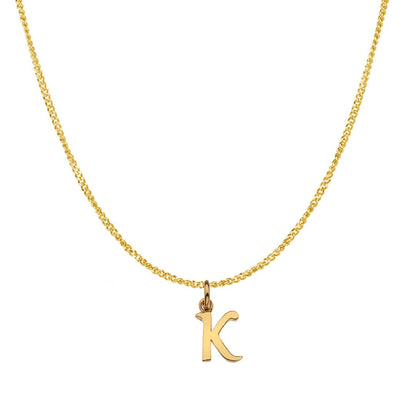 Gold Initial Necklace - A to Z