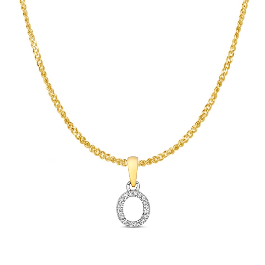 Diamond Initial Necklace | Solid 9 Carat Gold Charm | A to Z