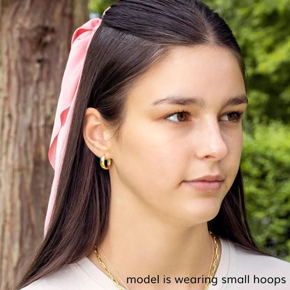 Solid Gold Chunky Hoop Earrings