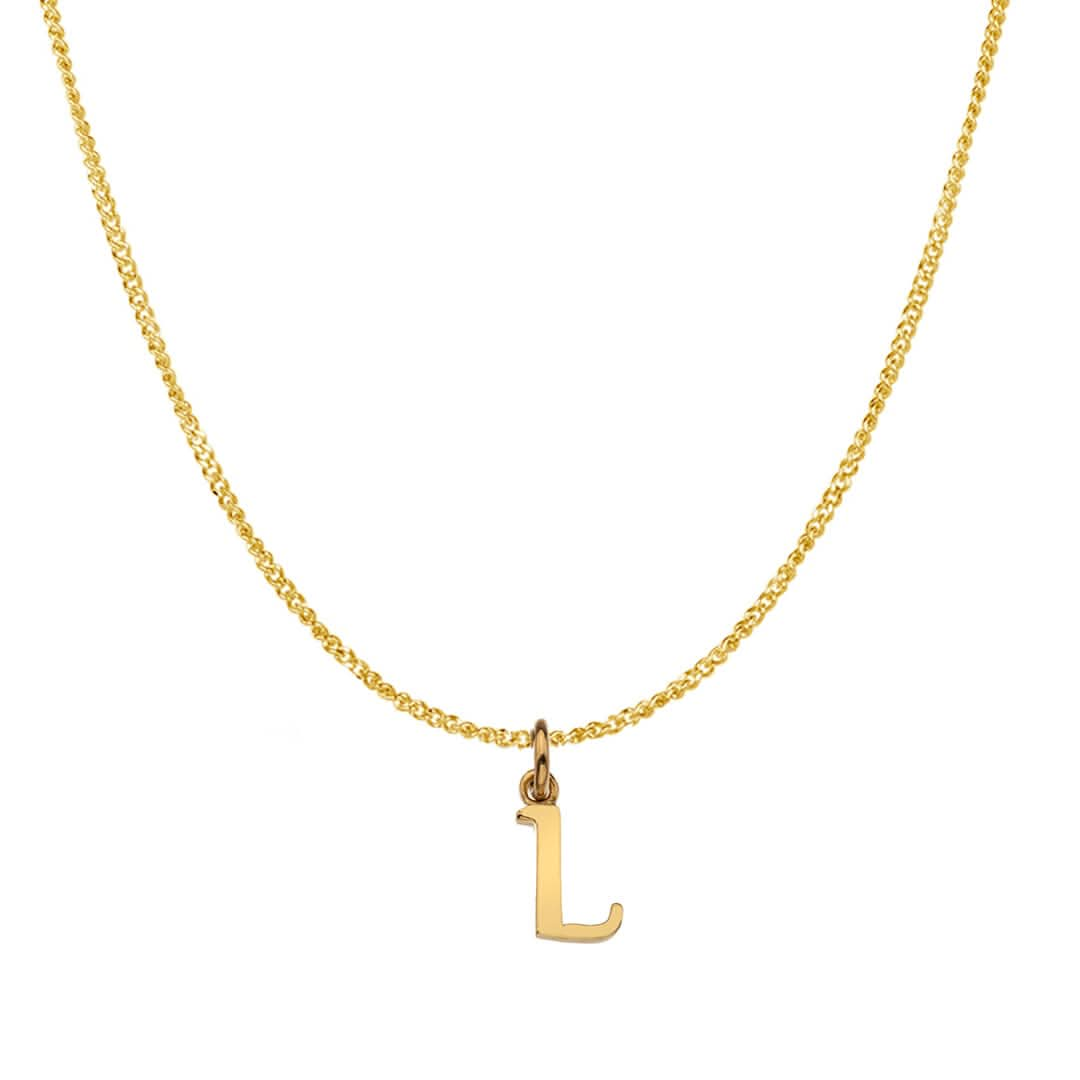 Gold Initial Necklace - A to Z