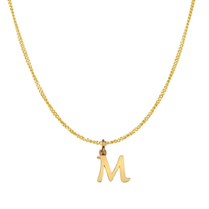 Solid Gold Personalised Initial Necklace