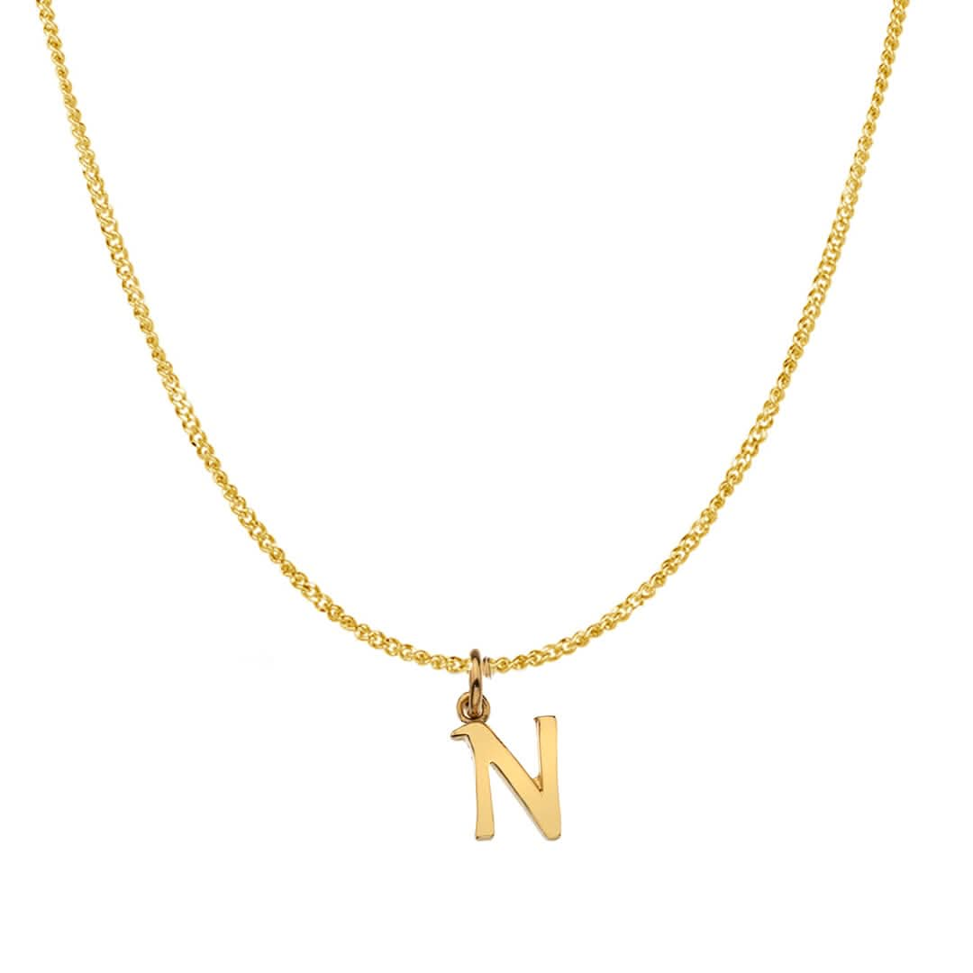 Gold Initial Necklace - A to Z