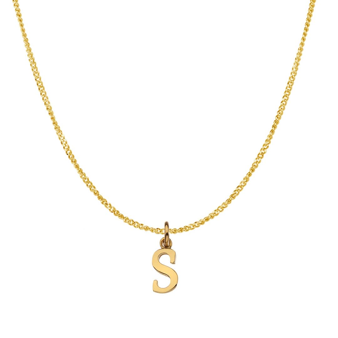 Gold Initial Necklace - A to Z