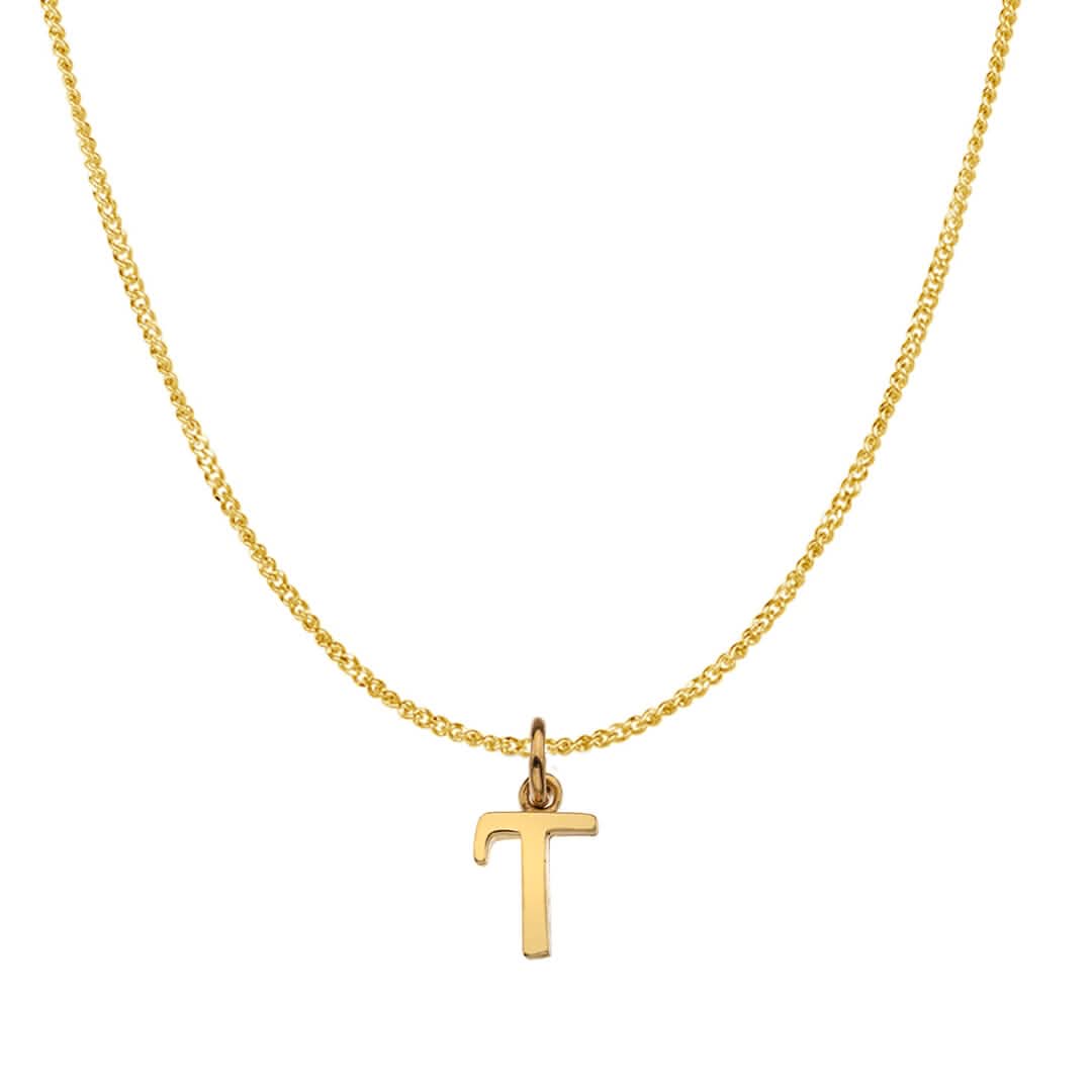 Solid Gold Personalised Initial Necklace