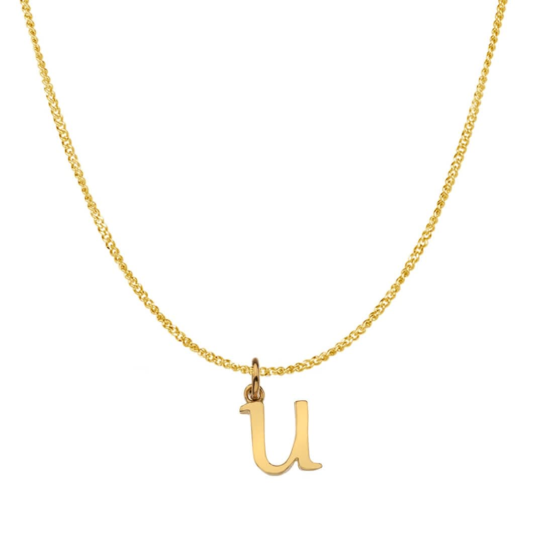 Gold Initial Necklace - A to Z