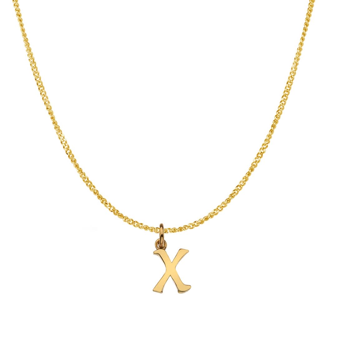 Solid Gold Personalised Initial Necklace