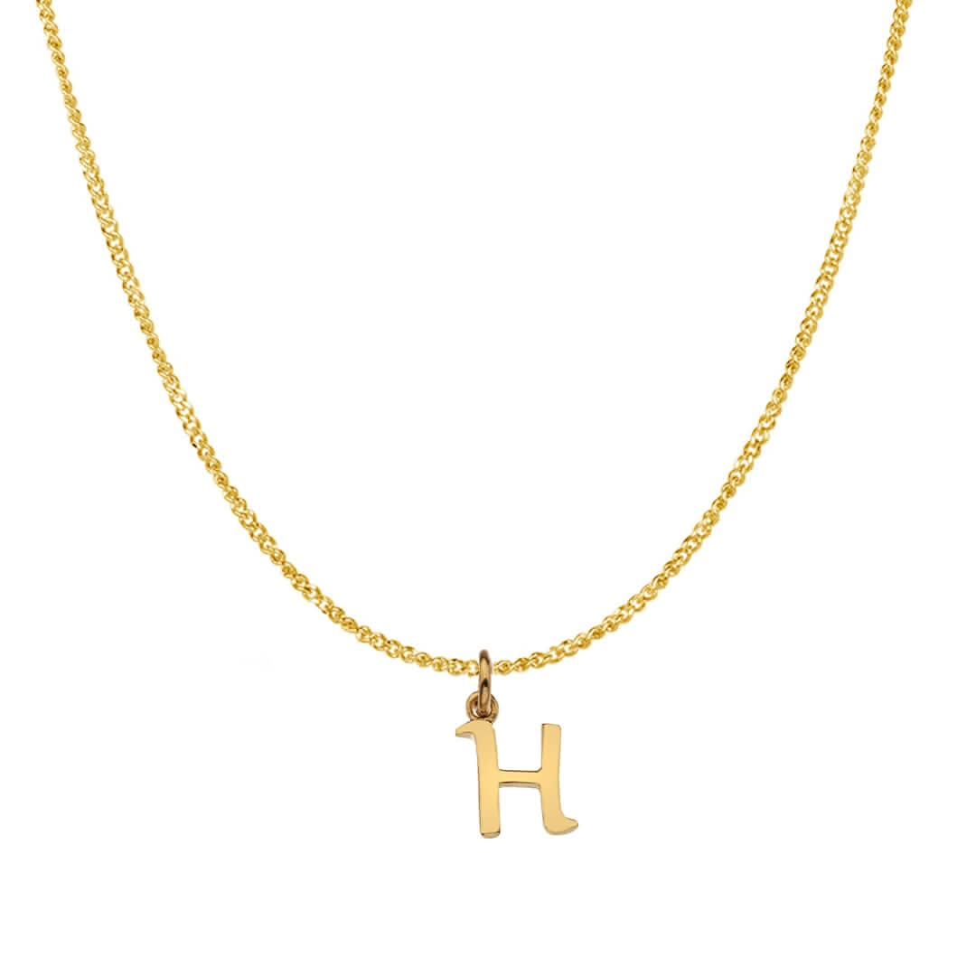 Gold Initial Necklace - A to Z