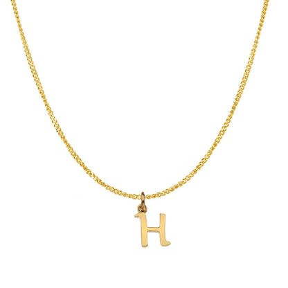 Solid Gold Personalised Initial Necklace