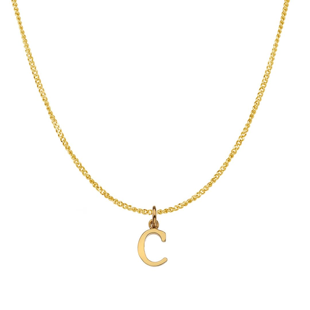 Gold Initial Necklace - A to Z