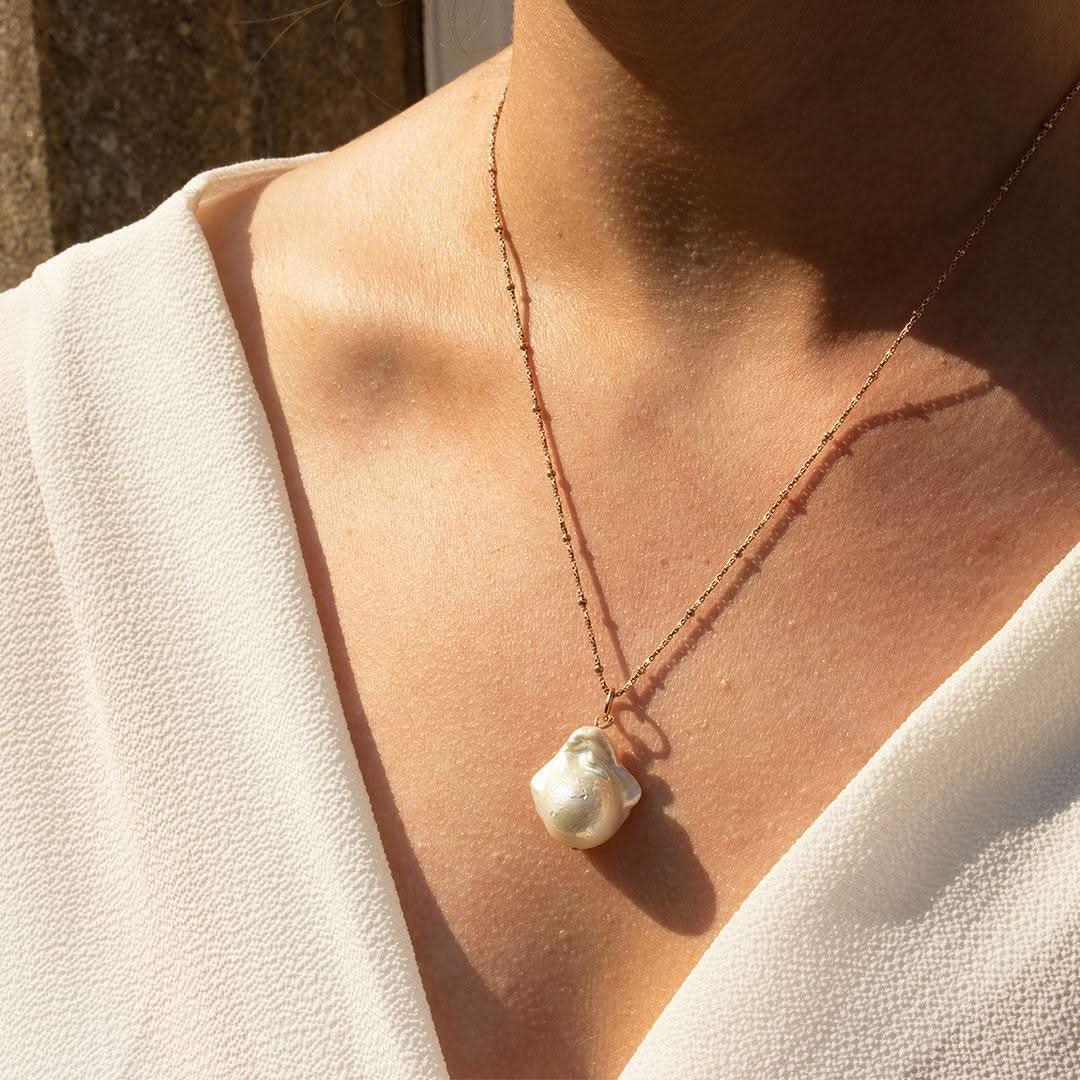 Baroque Pearl Necklace | Ivory | Rose Gold