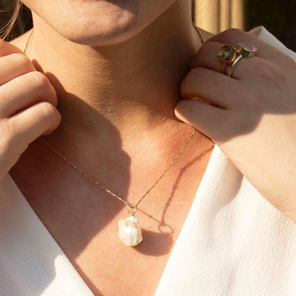 Baroque Pearl Necklace | Ivory | Rose Gold