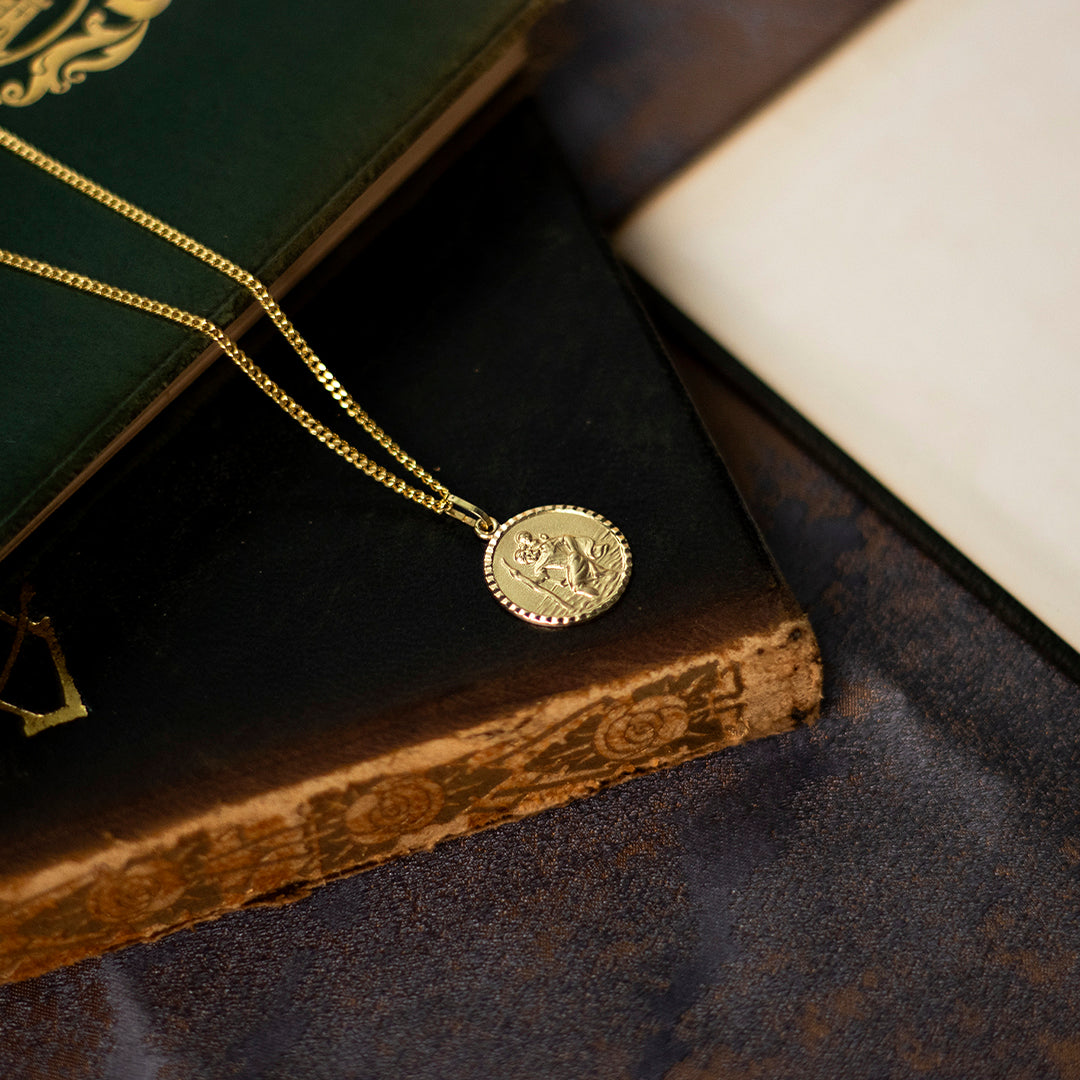 Men's St. Christopher Story Necklace | Dower & Hall | Wolf & Badger