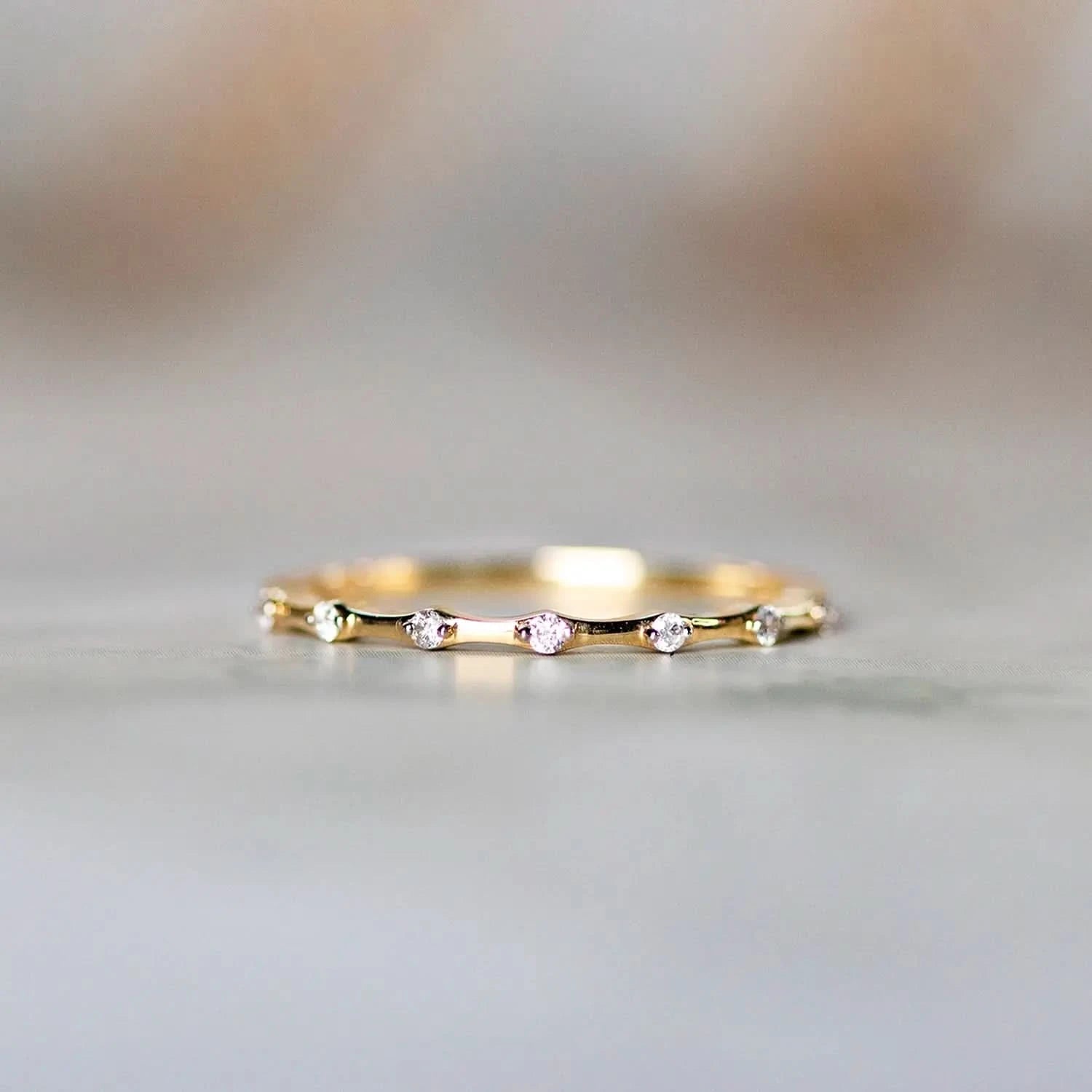 multi diamond gold ring