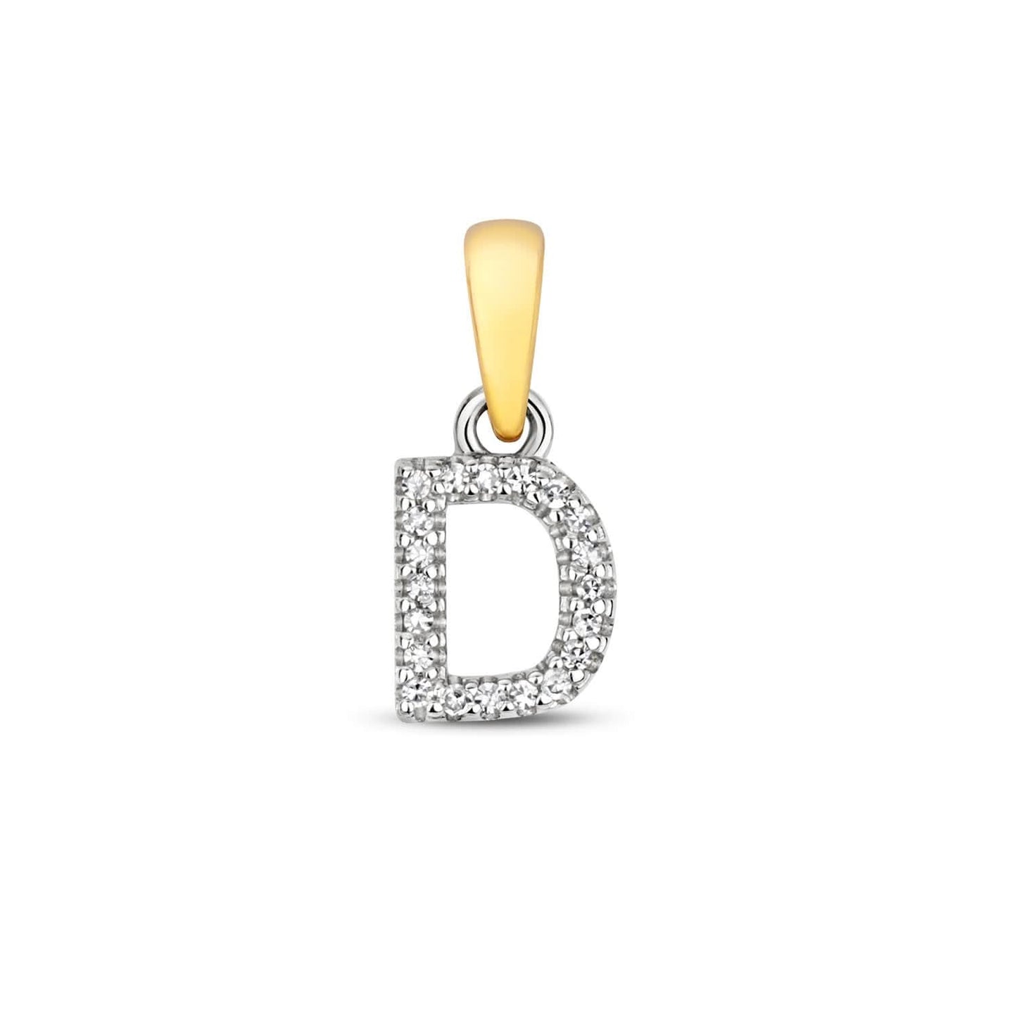 Diamond Initial Necklace | Solid 9 Carat Gold Charm | A to Z