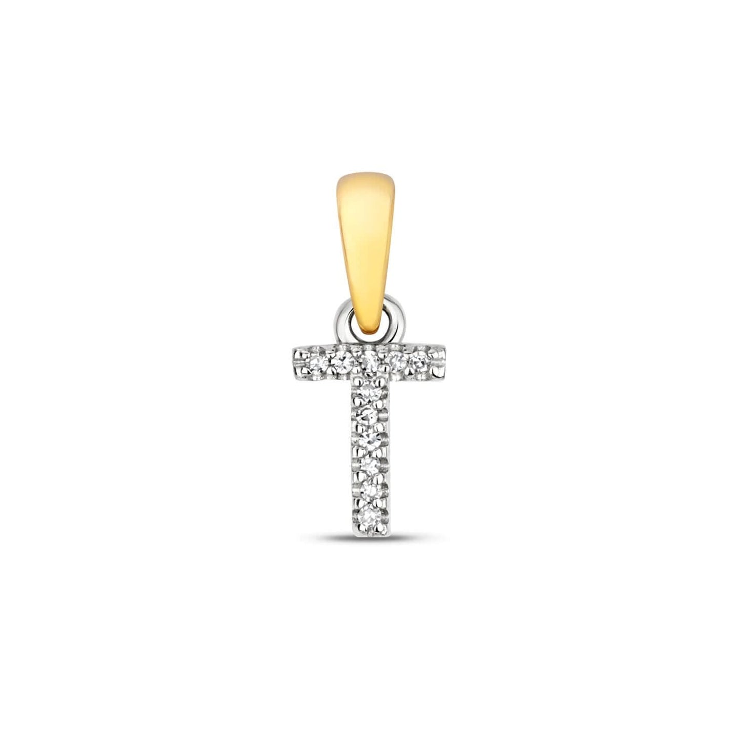 Diamond Initial Necklace | Solid 9 Carat Gold Charm | A to Z