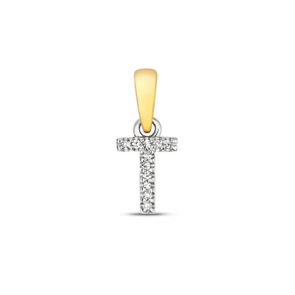 Diamond Initial Necklace | Solid 9 Carat Gold Charm | A to Z