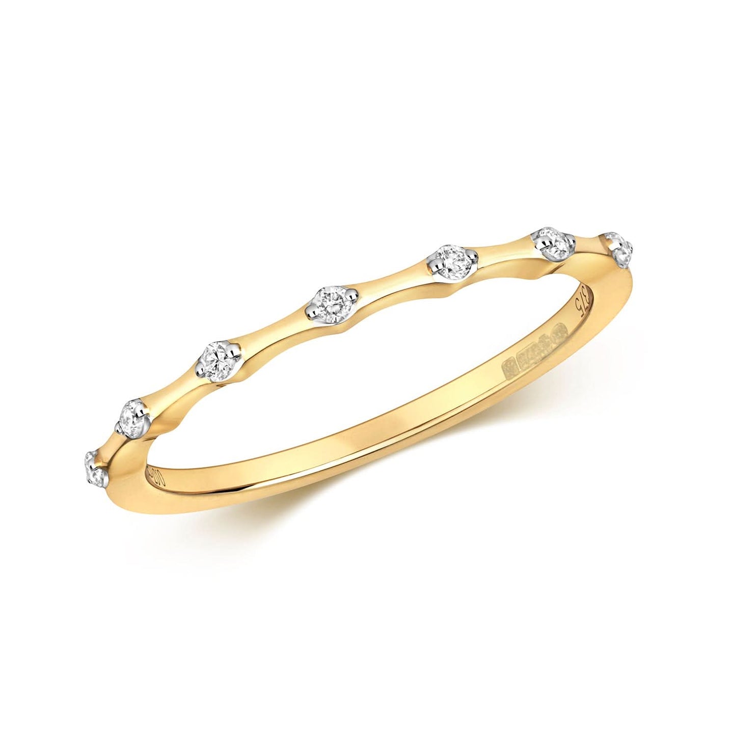 multi diamond gold ring, white background