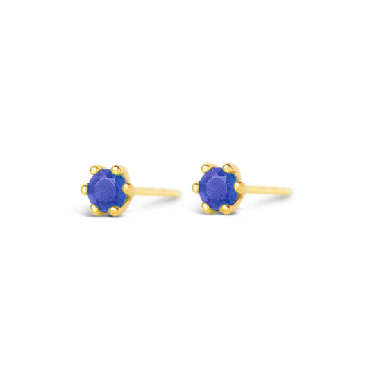 Sapphire Mini Stud Earrings in Gold