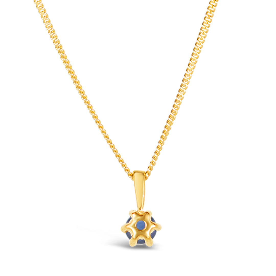 Sapphire Charm Necklace | Gold | September