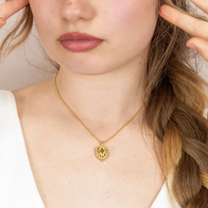 Sapphire Heart Locket + Photos