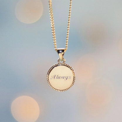 Engravable Disc Necklace | Gold