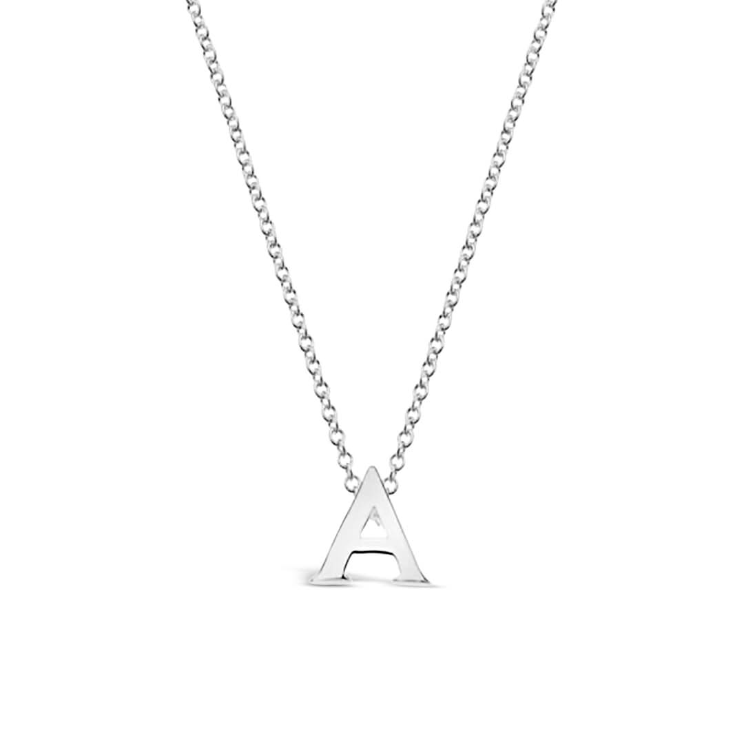 Silver Initial Necklace - A to Z