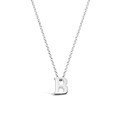 Silver Initial Necklace - A to Z