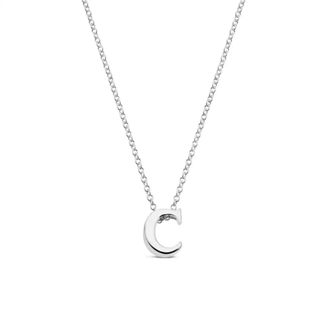 Silver Initial Necklace - A to Z