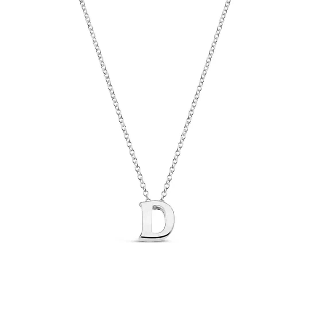 Silver Initial Necklace - A to Z