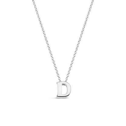 Silver Initial Necklace - A to Z