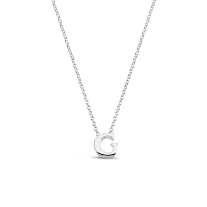 Silver Initial Necklace - A to Z