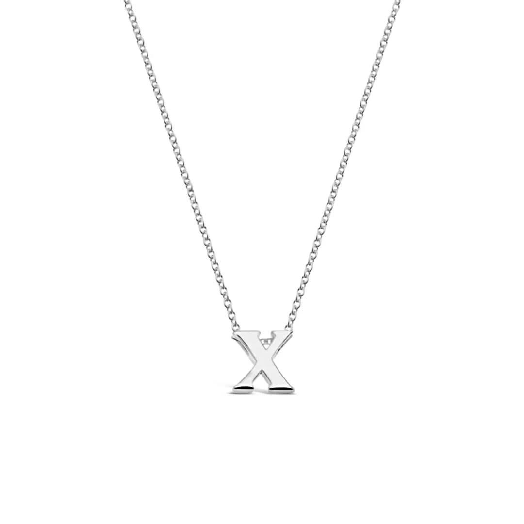 Silver Initial Necklace - A to Z