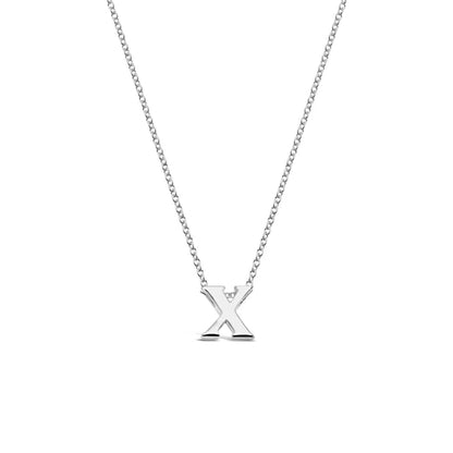 Silver Initial Necklace - A to Z