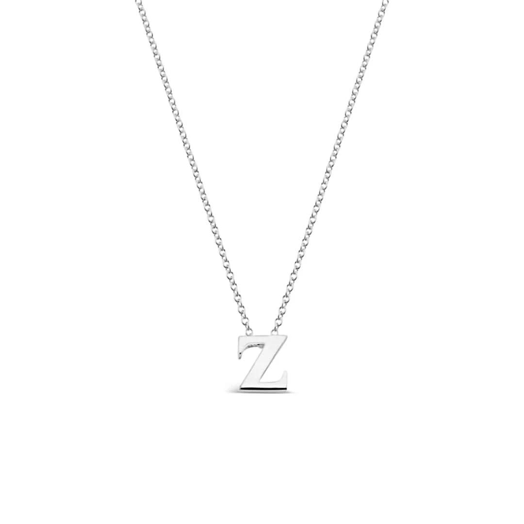 Silver Initial Necklace - A to Z