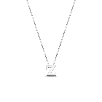 Silver Initial Necklace - A to Z