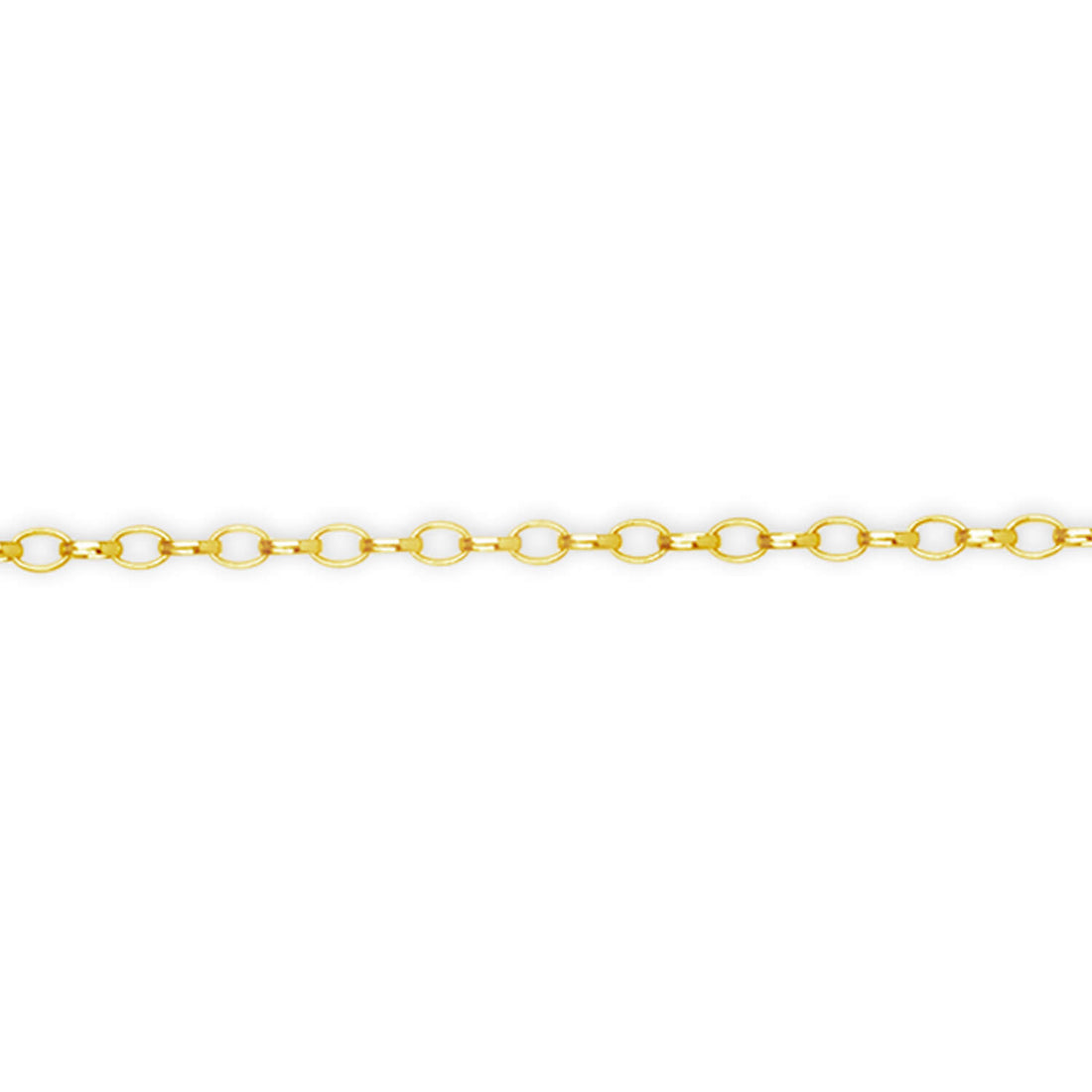 Detail of solid 9 carat Gold belcher chain on a white background