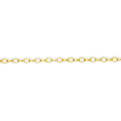 Detail of solid 9 carat Gold belcher chain on a white background