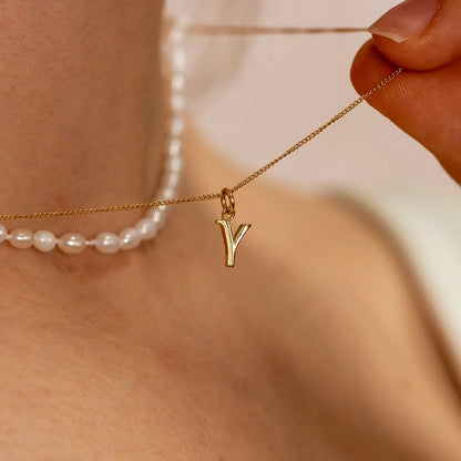 Solid Gold Personalised Initial Necklace