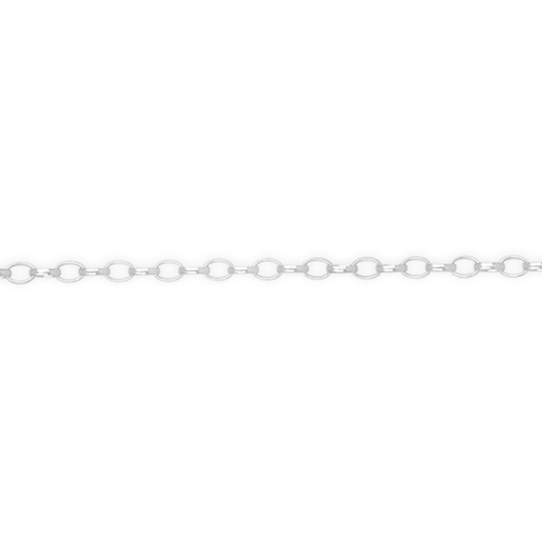 Solid White Gold Belcher Chain | UK Handcrafted - Lily Blanche 