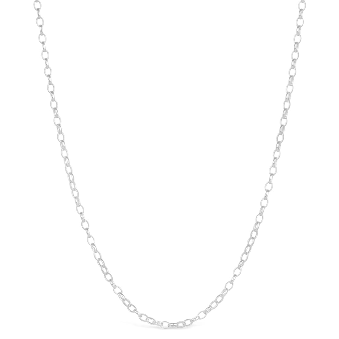 Solid White Gold Belcher Chain | UK Handcrafted - Lily Blanche 