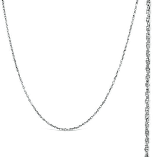 Solid White Gold Rope Chain
