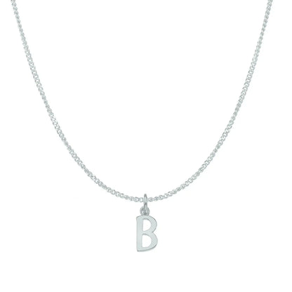 Handcrafted 9ct White Gold Personalised Initial Necklace