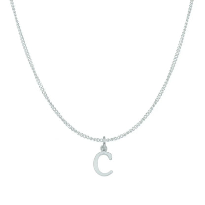 Handcrafted 9ct White Gold Personalised Initial Necklace