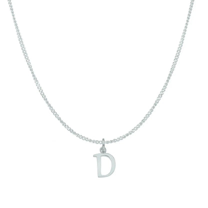 Handcrafted 9ct White Gold Personalised Initial Necklace