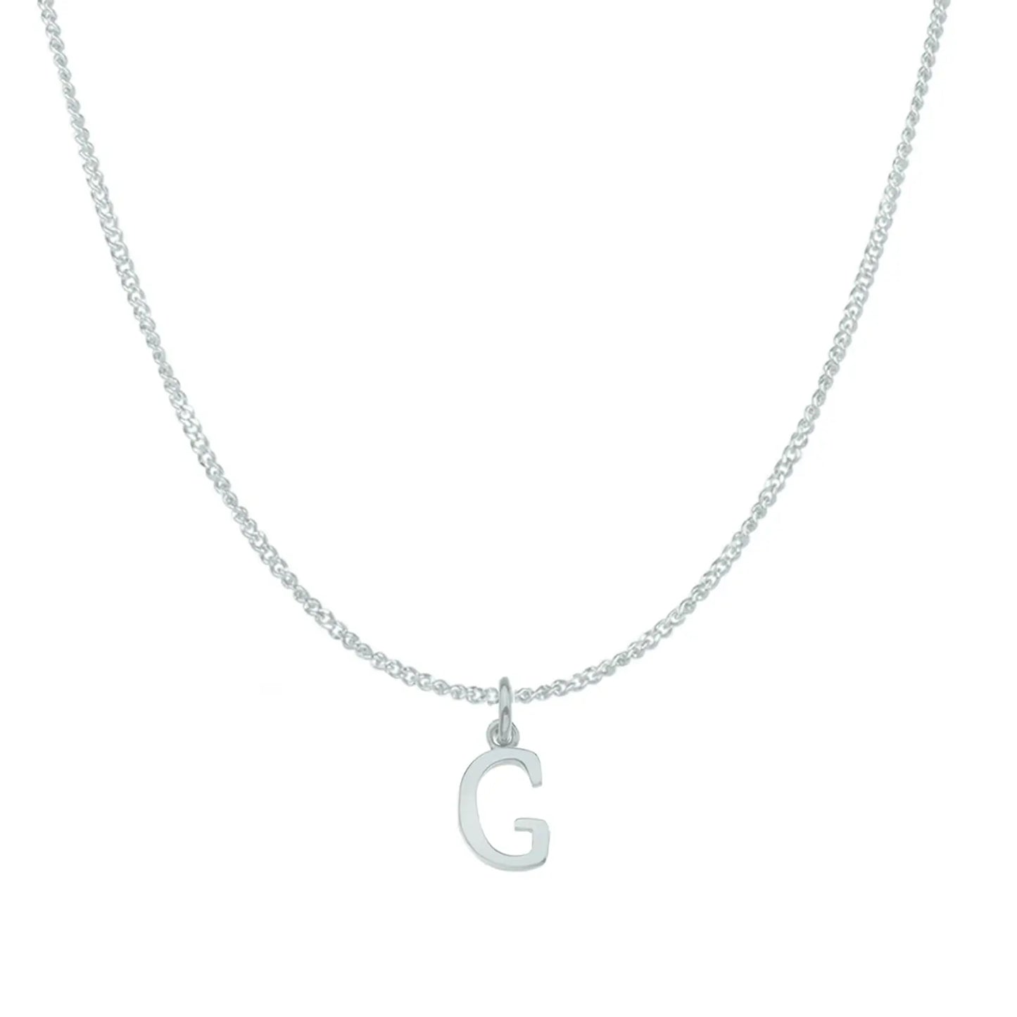 Handcrafted 9ct White Gold Personalised Initial Necklace