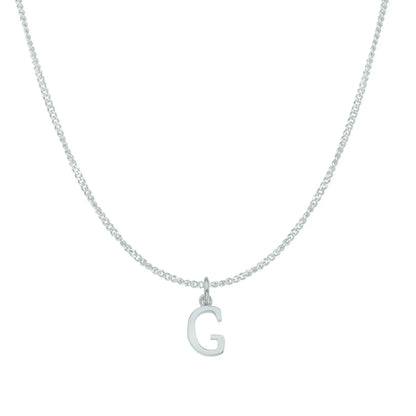Handcrafted 9ct White Gold Personalised Initial Necklace