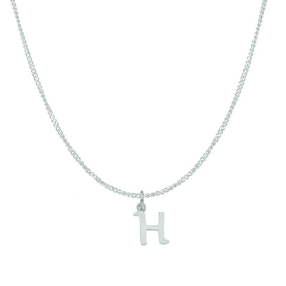 Handcrafted 9ct White Gold Personalised Initial Necklace
