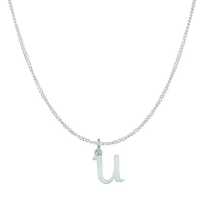Handcrafted 9ct White Gold Personalised Initial Necklace