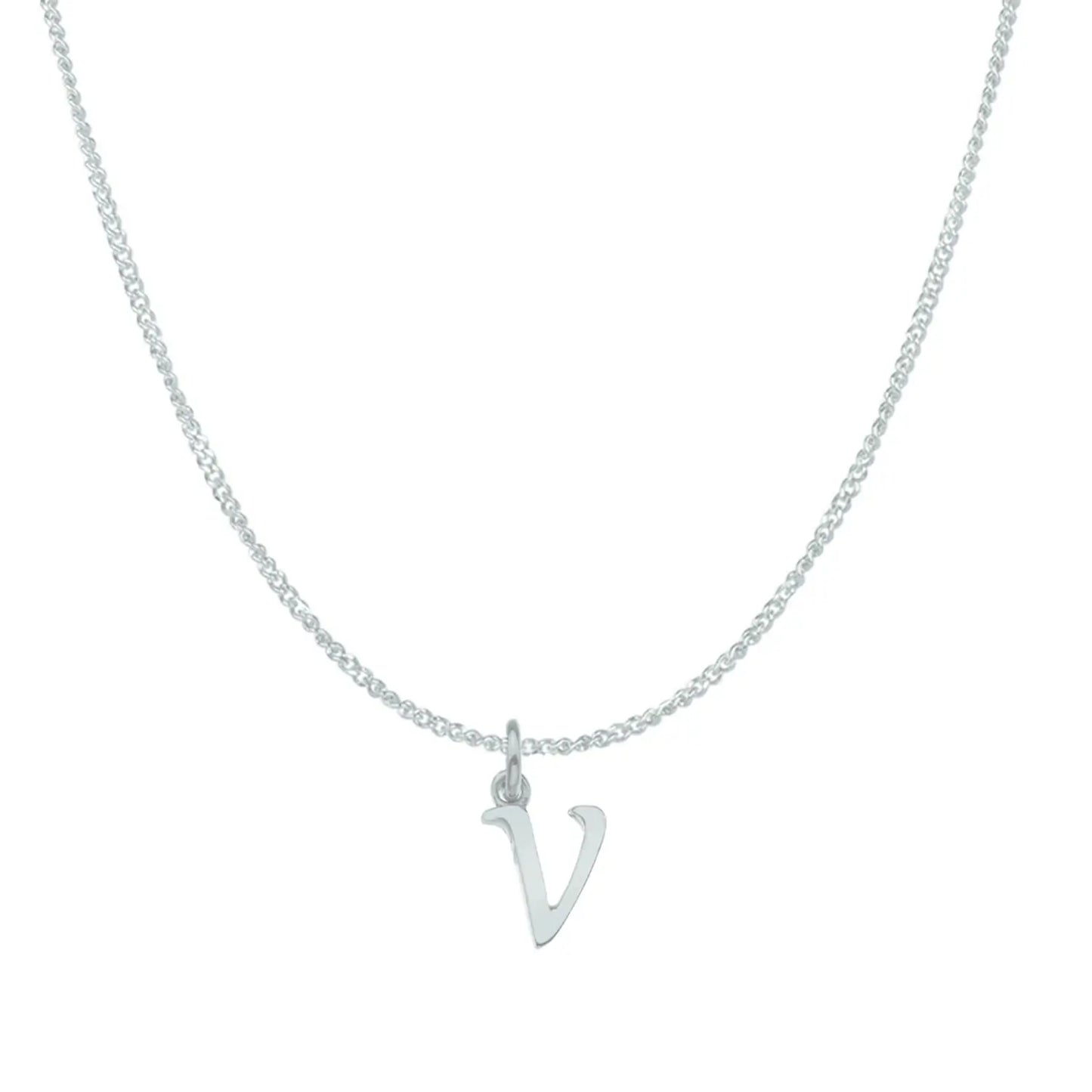 Handcrafted 9ct White Gold Personalised Initial Necklace